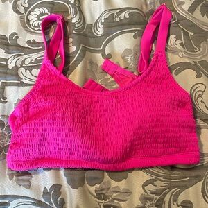 Size 1X new with tags Wild Fable hot pink swim suit top